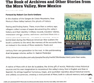 The Book of Archives and Other Stories from the Mora Valley