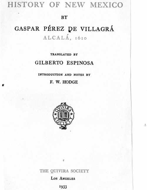 History of New Mexico, English Edition, 1933