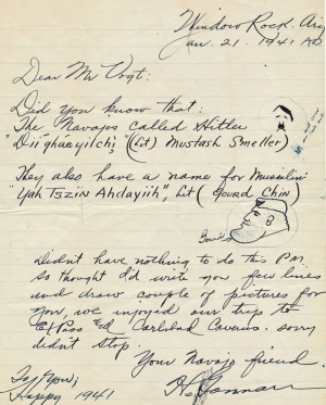 Letter from Howard Gorman to Evon Vogt - January 21, 1941
