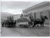 Frank Gormley (at far left) with his piñon loaded wagons, 1925.   Photo most likely by Jesse Nusbaum