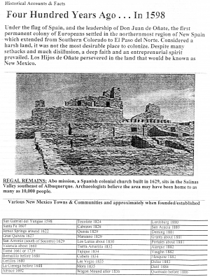 The Spanish Settlement of Nuevo Mejico (Curriculum)