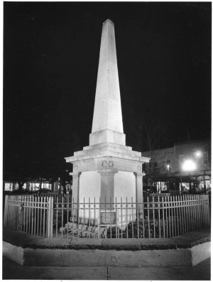 Santa Fe Plaza Obelisk History