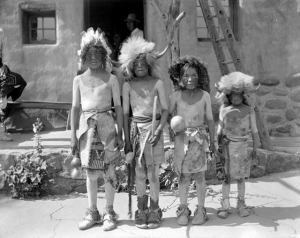 Tesuque Pueblo Boy Buffalo Dancers, 1931